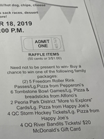 3r-5th are selling Raffle Tickets through 10/17!